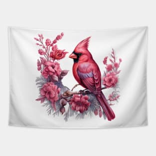 Pink Christmas Hummingbird Tapestry