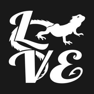 Awesome Love Bearded Dragon Gift Product Reptile Design T-Shirt