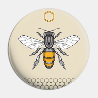 honeycomb and bee Pin