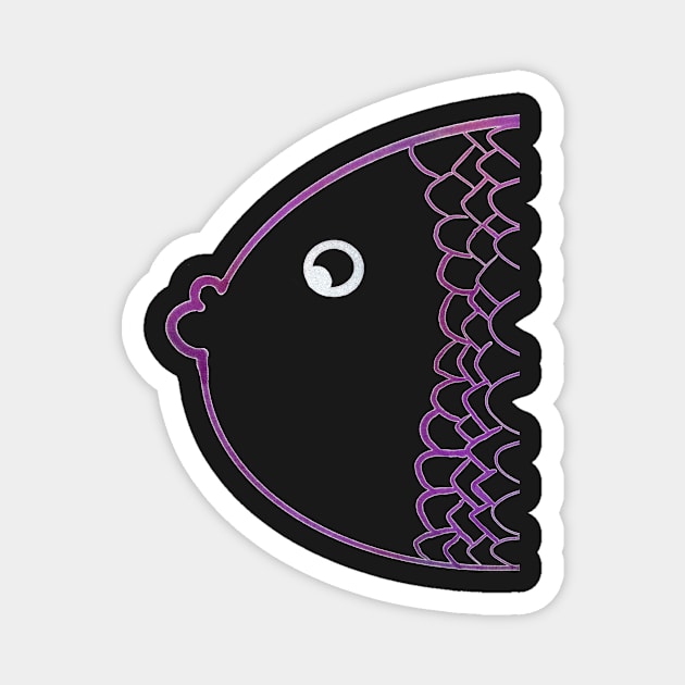 Colorful karp rainbow purple Magnet by Uwaki