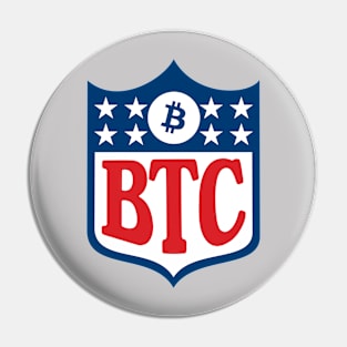 Bitcoin Football Pin