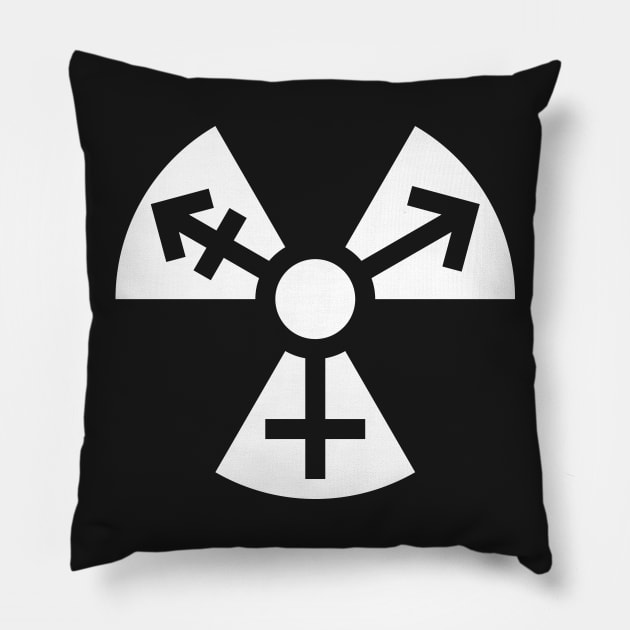 Trans Radiation - White Pillow by GenderConcepts