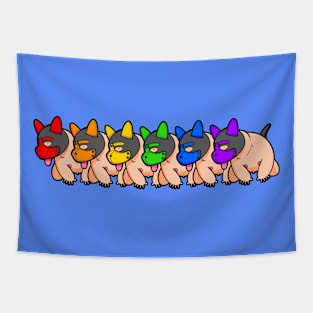 Gay Pup Rainbow Pride Tapestry