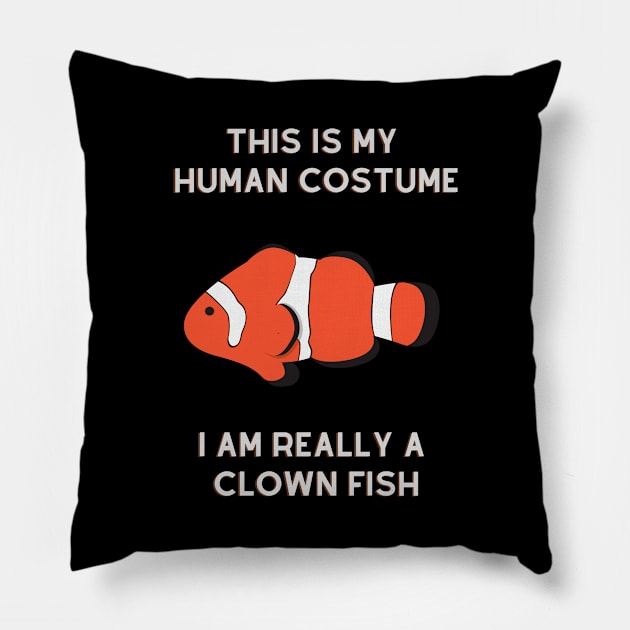 Cute Colorful Clown Fish Costume Idea Pillow by familycuteycom