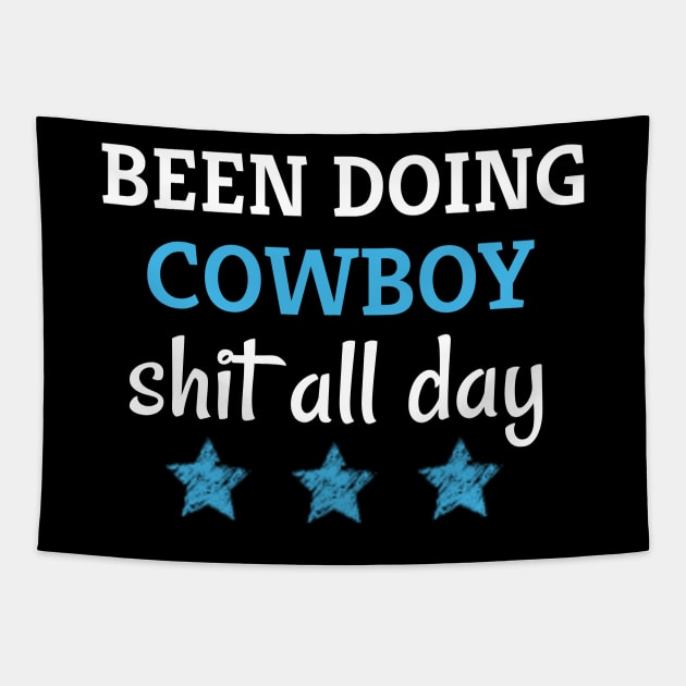 Been doing cowboy shit all day Tapestry by adiline