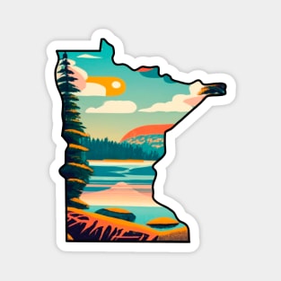 Minnesota State Nature Scene Graphic Magnet