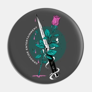 Rose and Dagger Design Pin