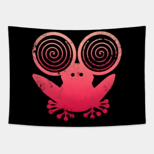 Hypnotic Abstract Frog - Pink Tapestry