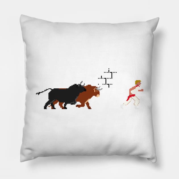 San Fermines Prince of Persia 1989 Pillow by Jawes