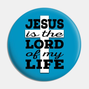 Jesus is Lord (black and white) Pin