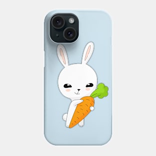 Rabbit with a big carrot Phone Case