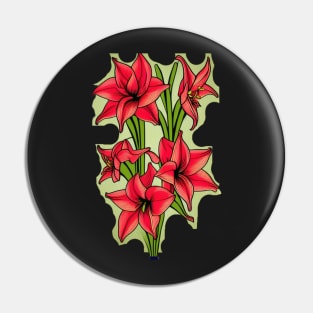 Amaryllis Vintage Pin