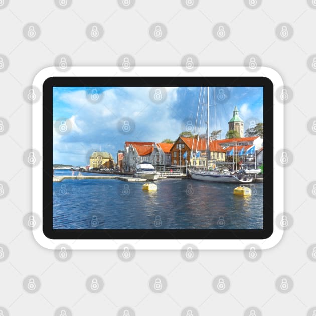 Stavanger Quayside Magnet by IanWL