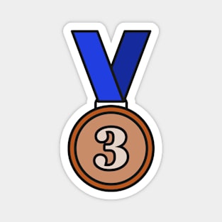 Third Place Bronze Medal Magnet