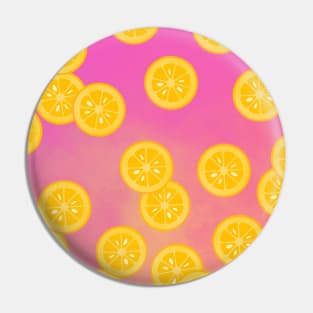 Yellow and Pink lemon slices pattern Pin