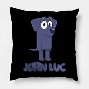 Jean-Luc is dark blue Pillow