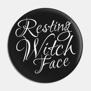Resting Witch Face Pin