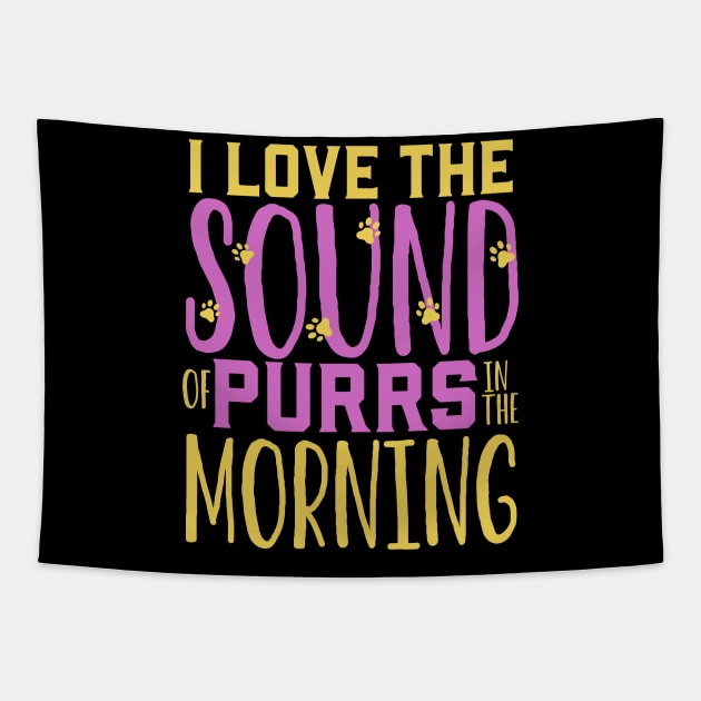 Purrs in the morning - Animal shelter worker Tapestry by Modern Medieval Design