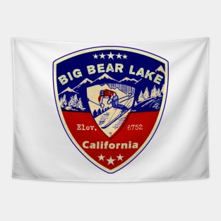 Big Bear Lake California Skiing Ski Mountains Skier CA Tapestry