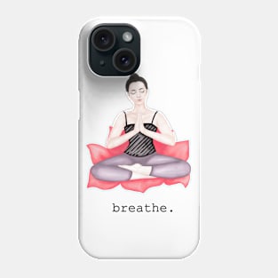 breathe. lotus Phone Case