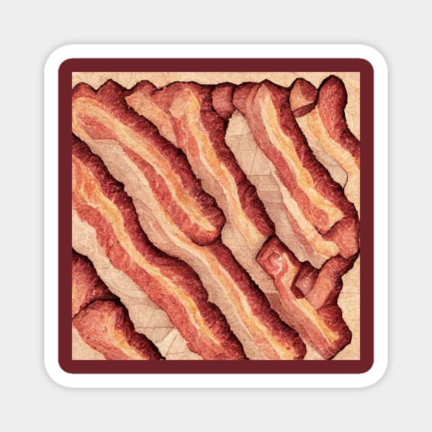 Isometric bacon art. Magnet by Bacon420