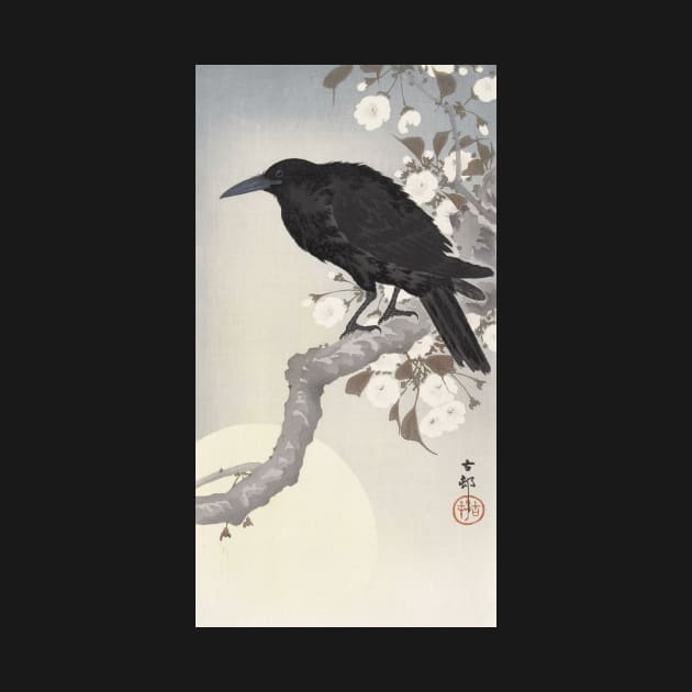 Crow and Full Moon by Ohara Koson by topower