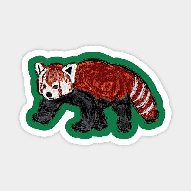 Artwork of a Red Panda I Magnet by JDHegemann