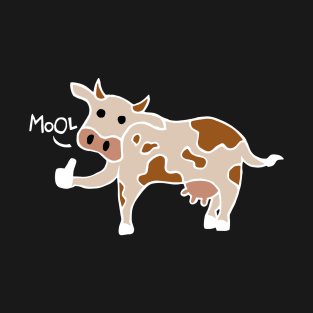 Mool / Cool Cow Thumbs Up (White) T-Shirt