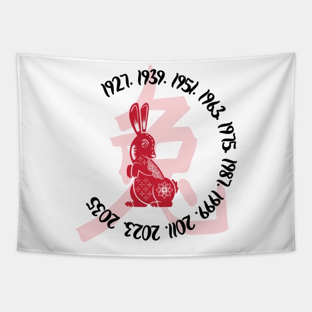 Chinese year of the rabbit Tapestry by Cherubic