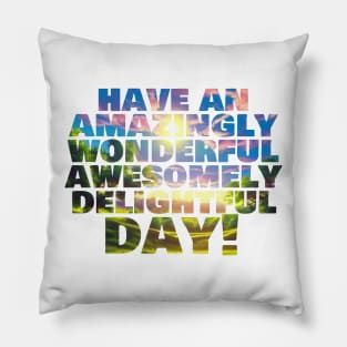 Have an amazingly wonderful awesomely delightful day! Pillow