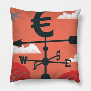 Caspian_euro weather vane Pillow