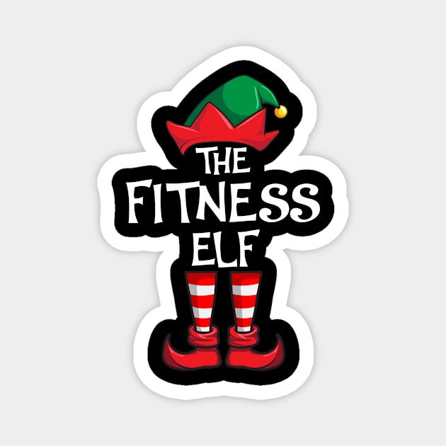 Fitness Elf Matching Family Christmas Sporty Magnet by hazlleylyavlda