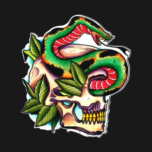 Skull an Snake T-Shirt