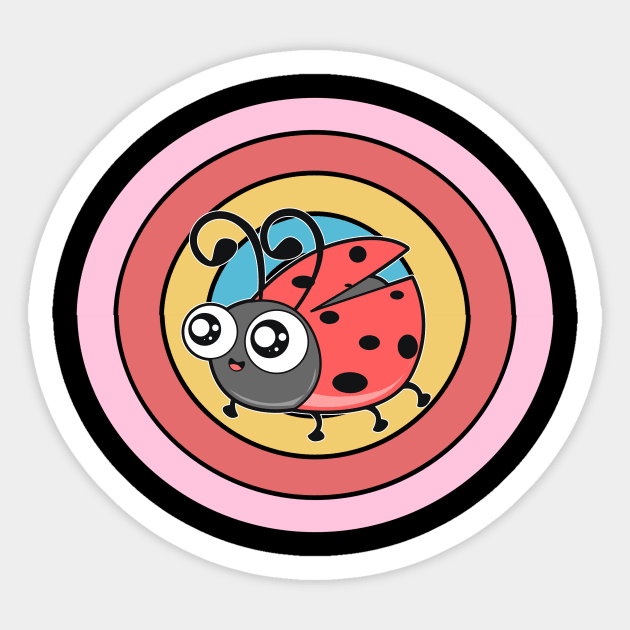 Multicolored Ladybug Stickers