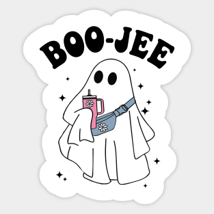 Boo-Jee SVG, Ghost With Stanley Cup SVG, Cute Trendy Halloween SVG