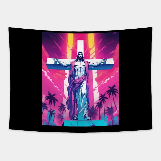 Crucifixion of Jesus Christ Tapestry by animegirlnft