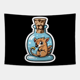 Cute Mouse, Tenrec in a Genie Bottle Tapestry