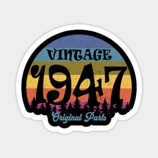 1974 Birthday for Men Vintage 1974 Original Parts Retro Bday Magnet