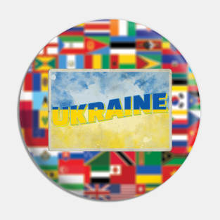 Ukraine vintage style retro souvenir Pin