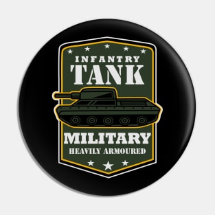 Infantry Tank Cartoon Pin