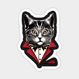 Cat Wearing Tuxedo Art Magnet