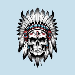 Native American Chief Skull T-Shirt