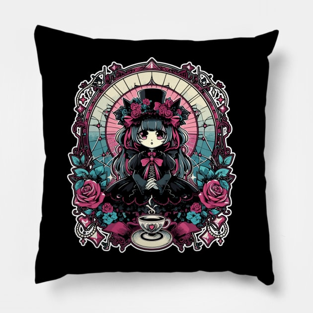 Spooky Gothic Lolita Pillow by DesignDinamique