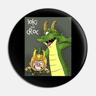 Loki and Croc Pin