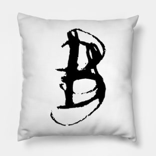 Dark and Gritty Letter B from the alphabet Pillow