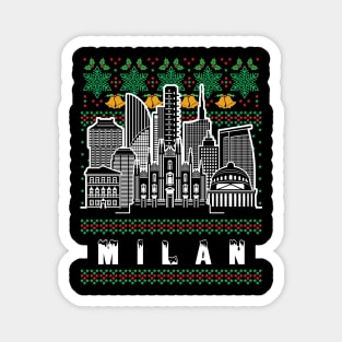 Milan Italy Ugly Christmas Magnet