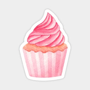 Cupcake watercolor painting Magnet