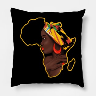 Africa Queen Mother Africa Melanin Kente Pattern Pillow