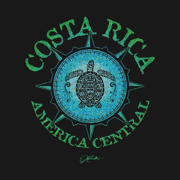 Costa Rica, America Central, Sea Turtle in Compass Rose by jcombs