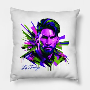 La Pulga Wonderful Blue Pop Art Pillow